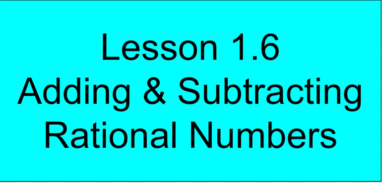 1.6 Adding and Subtracting Rational Numbers Practice 7th Grade Quiz ...