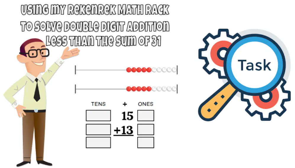 Rekenrek Expanded Form Double Digit Addition Under 30