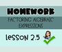 Factoring Algebraic Expressions