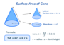 Surface Area of cone