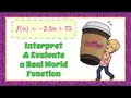 How to Interpret and Evaluate a Real World Function 10th - 12th Grade ...