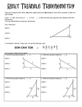Solving for Right Triangles Quiz