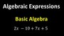 Algebraic Expressions Vocabulary Quiz